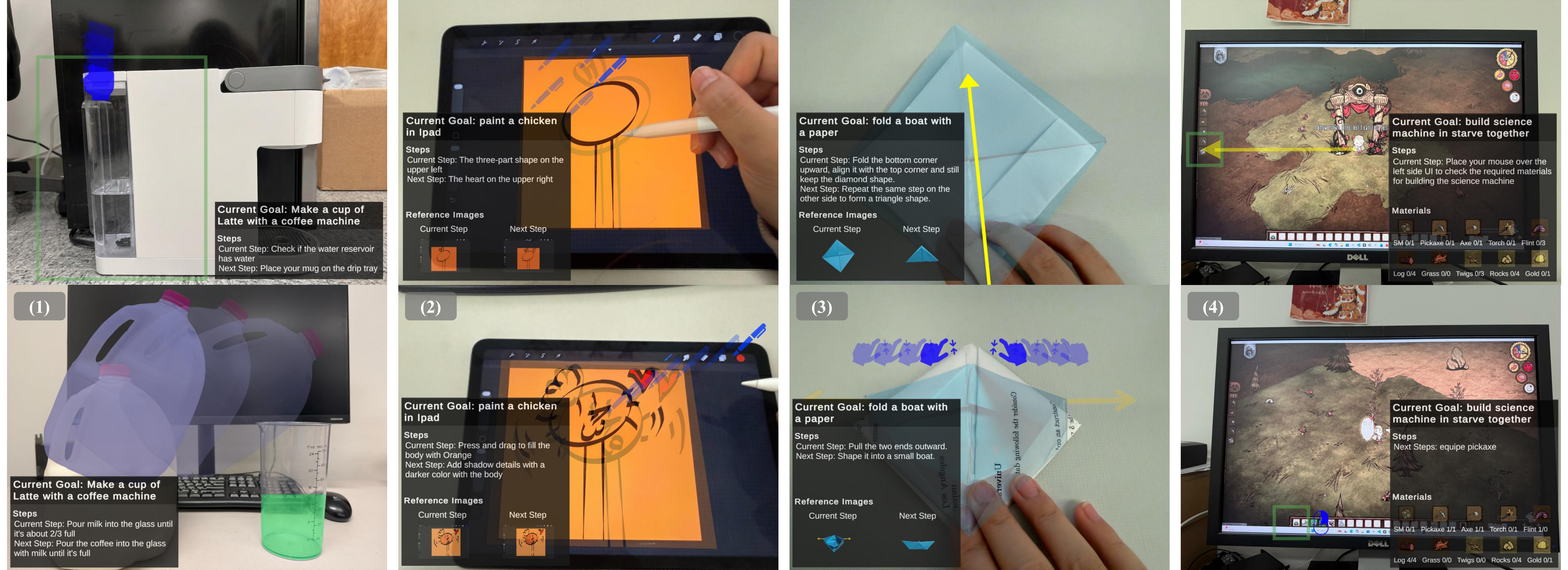 Cross-reality task guidance examples